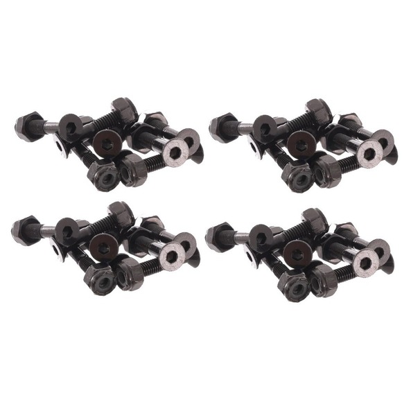 The Unbranded Brand Other - SKATEBOARD HARDWARE 1 in Allen Key SET NUTS & BOLTS 4 packs of 8pcs Bulk